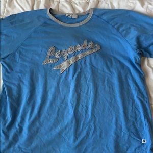 Blue embroidered t shirt
